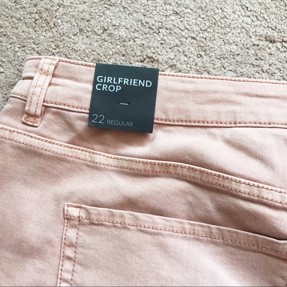 Lane Bryant Blush Pink Girlfriend Crop Jeans 22 - Picture 7 of 8